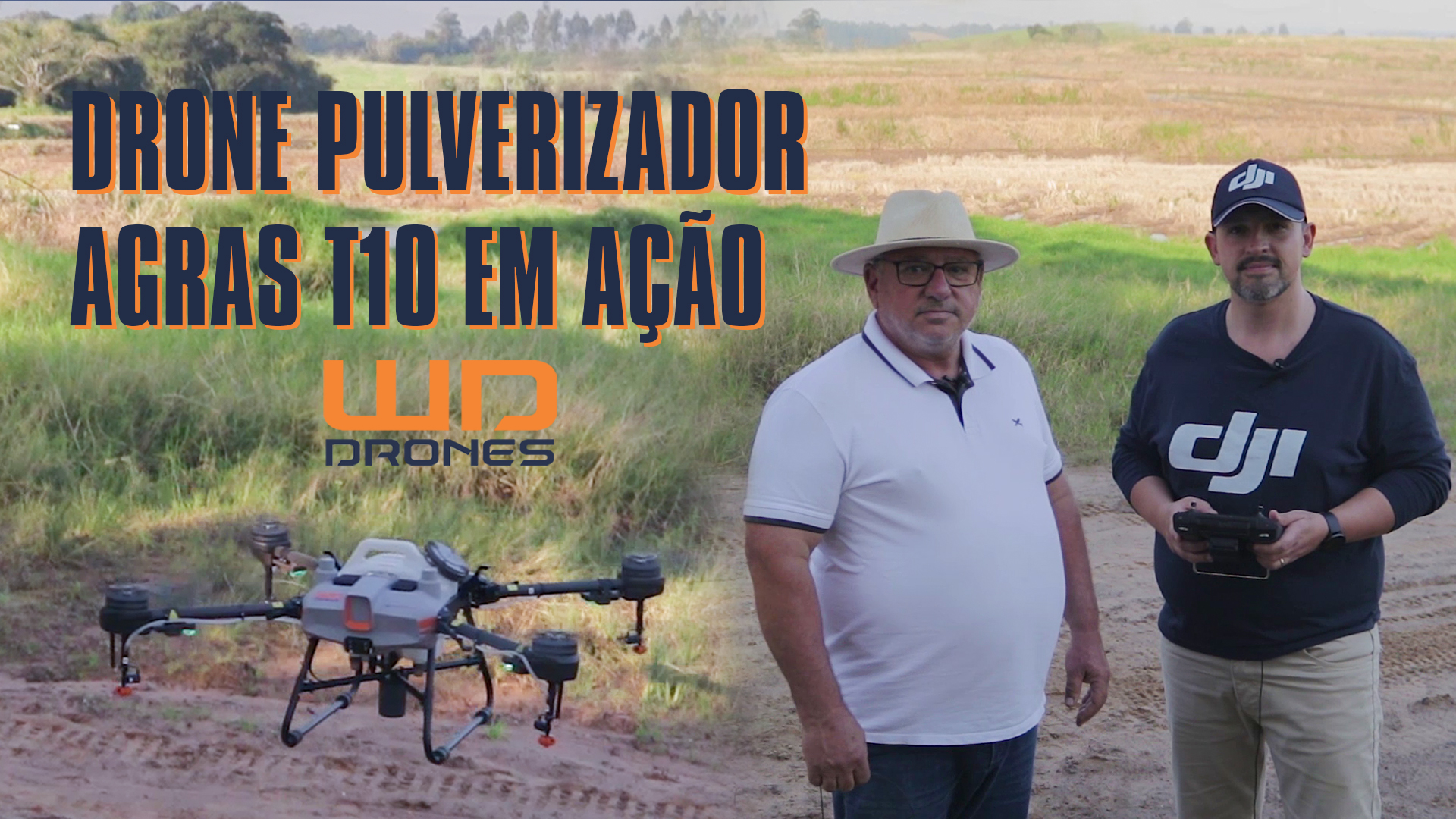 DJI Agras T10 - Drone Agrícola para Pulverização em Operação