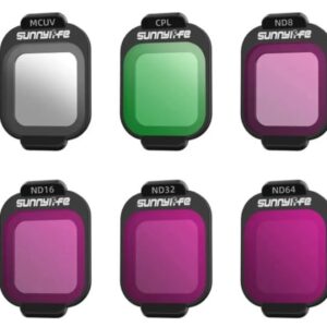 KIT DE FILTROS SUNNYLIFE PARA DJI LITO X1 e DJI FLIP (MCUV + CPL + ND8 + ND16 + ND32 + ND64)
